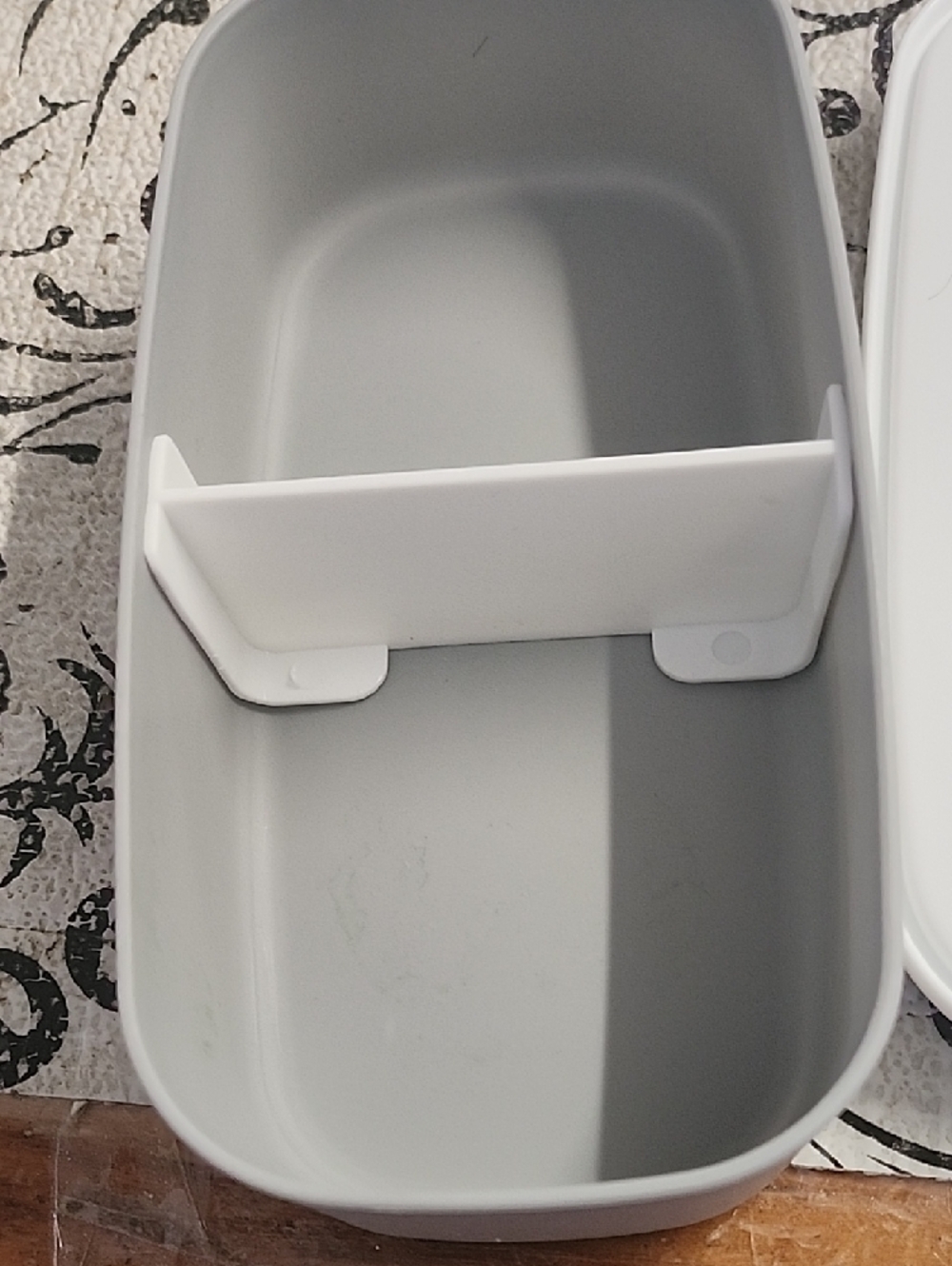 Gray Two-Tier Bento Box & Red Floral Two-Tier Bento Box Set - Picture 2 of 16